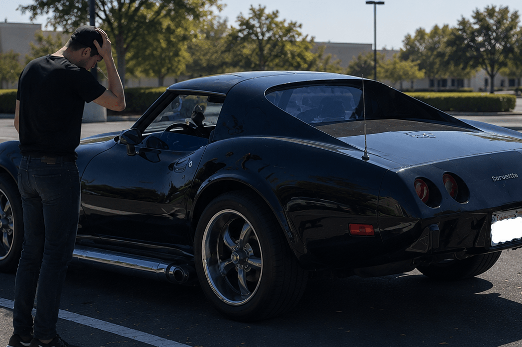 a car locked out on a parking lot in San Jose CA